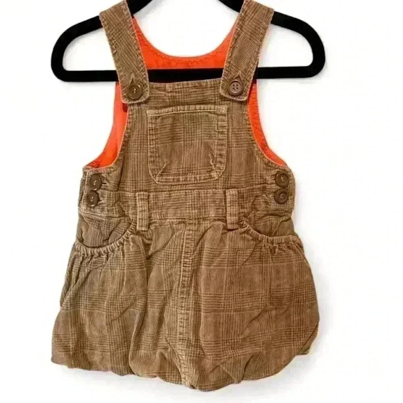 Zara Baby Unisex Brown Corduroy Overalls 12-18 Months - Picture 1 of 3